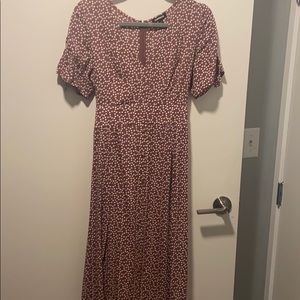 Express button front midi dress